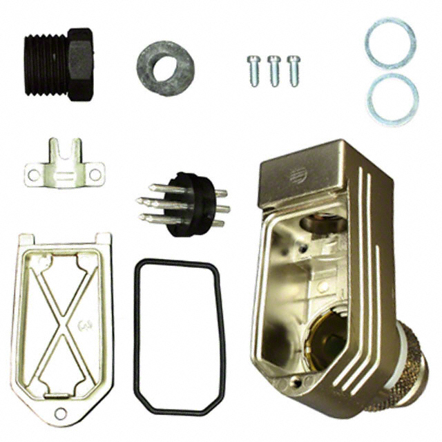 6 Position Circular Connector Plug, Male Pins Solder Cup
